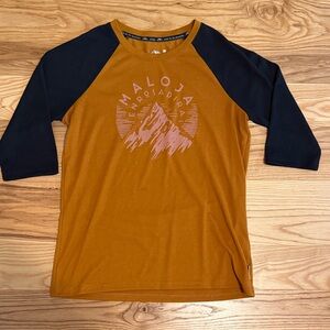 Maloja Mustard and Black Raglan MTB shirt